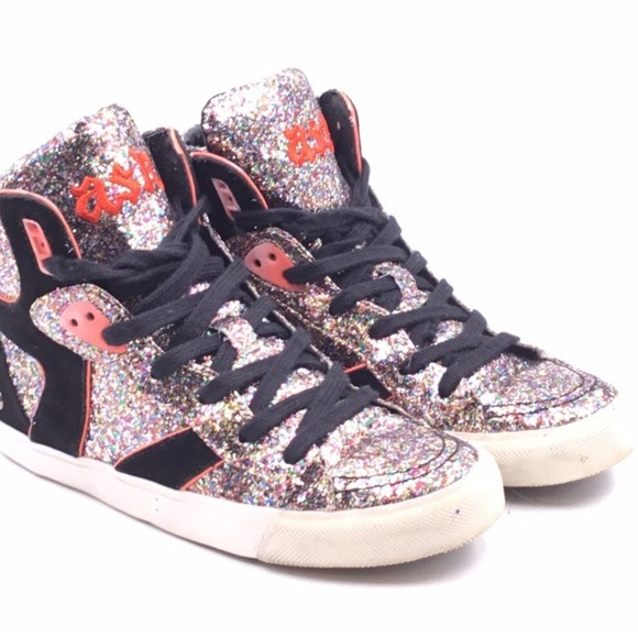 NEW limited edition Ash Glitter Spiked Hightop Spirit Sneakers - Size 38 - Picture 3 of 16